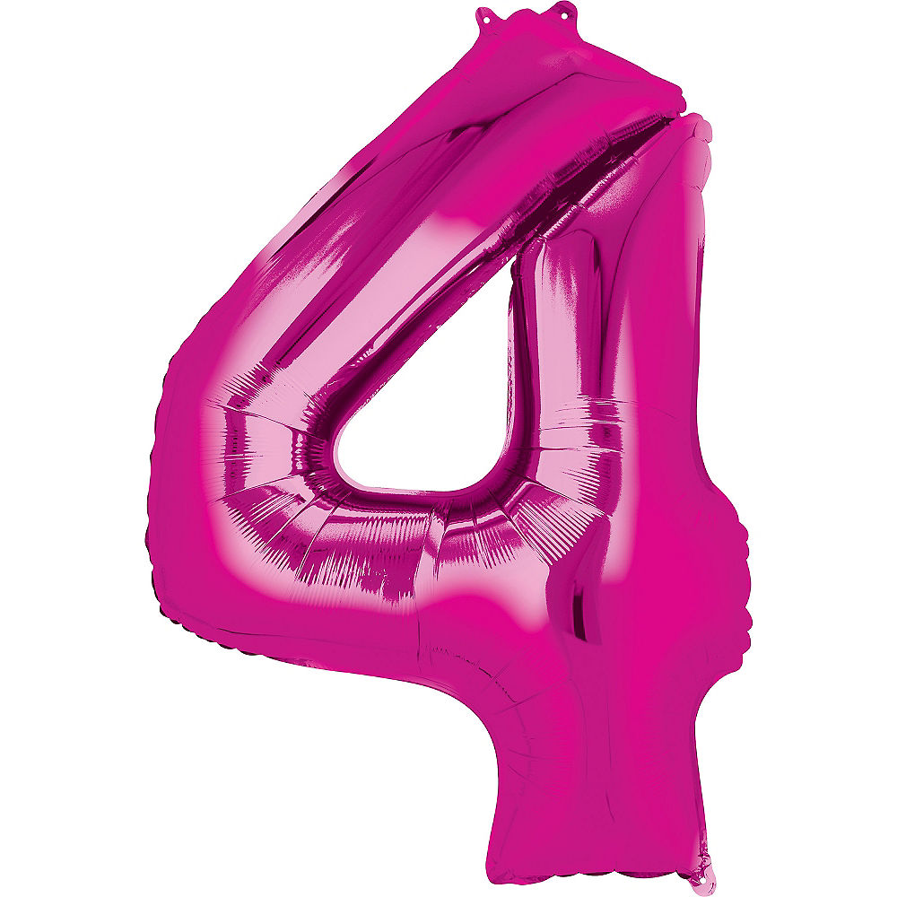 Giant Hot Pink Number 4 Balloon