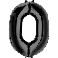 Giant Black Number 0 Balloon