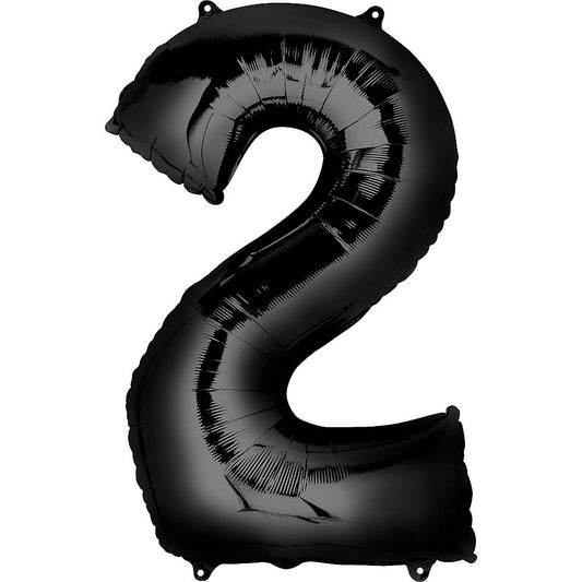 Giant Black Number 2 Balloon