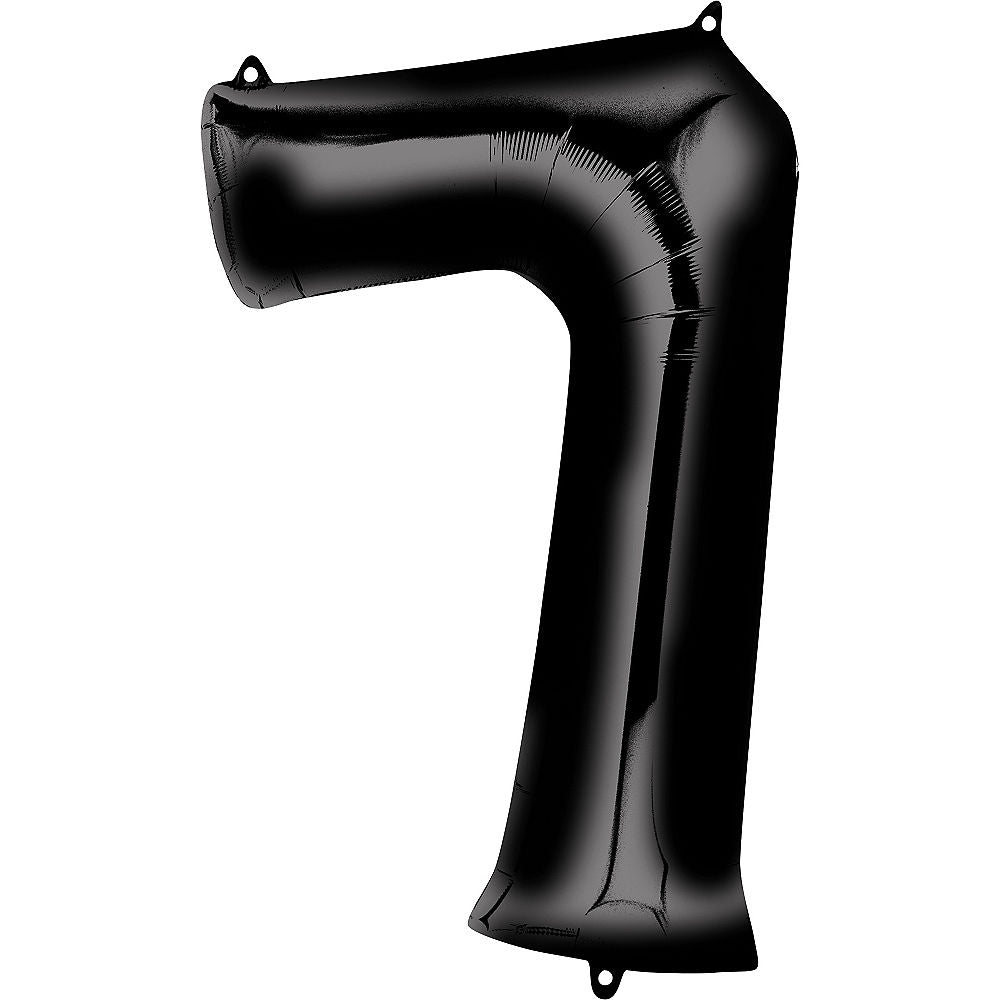 Giant Black Number 7 Balloon