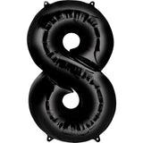Giant Black Number 8 Balloon