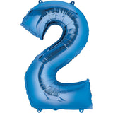 Giant Blue Number 2 Balloon