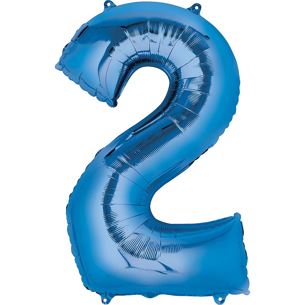 Giant Blue Number 2 Balloon