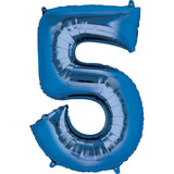 Giant Blue Number 5 Balloon