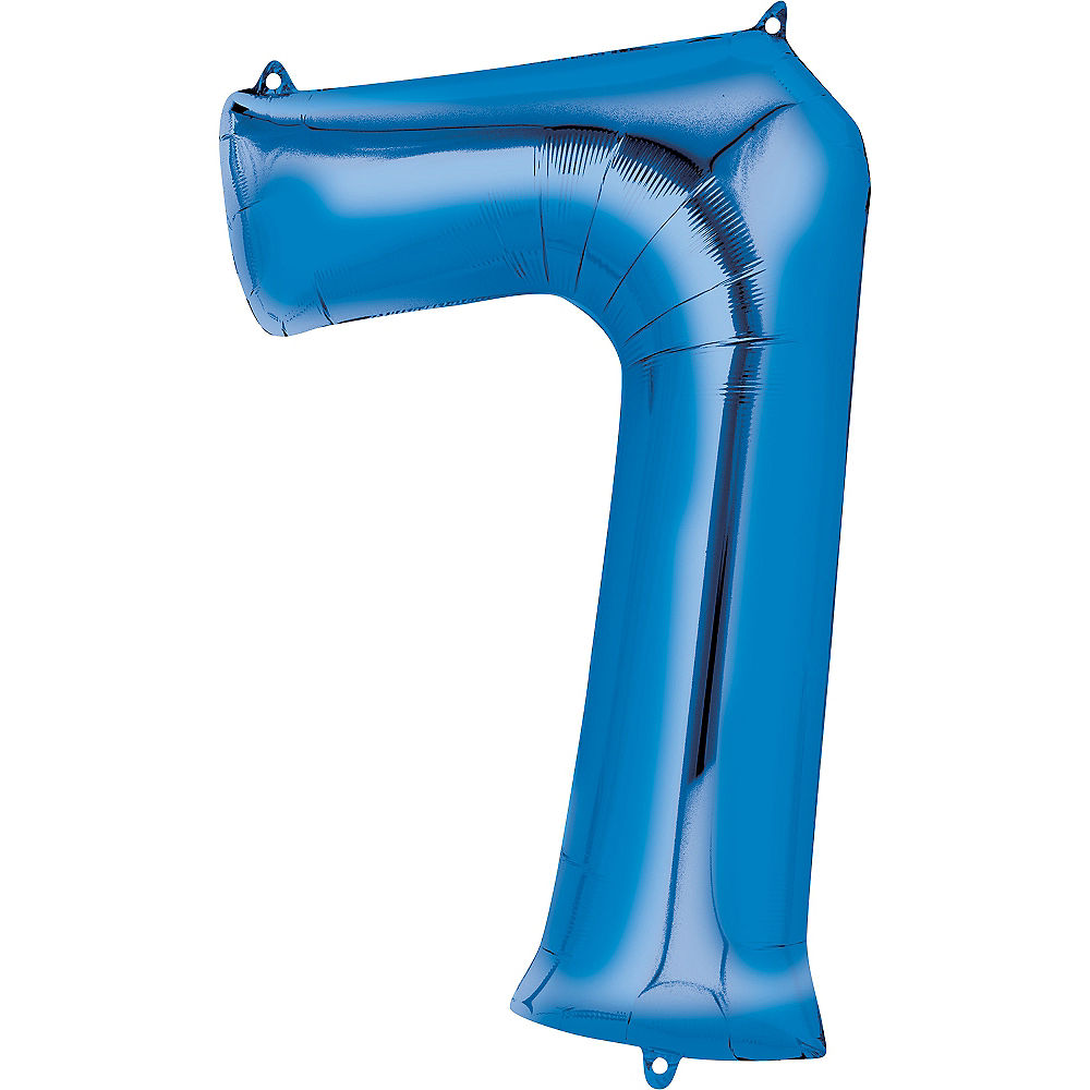 Giant Blue Number 7 Balloon