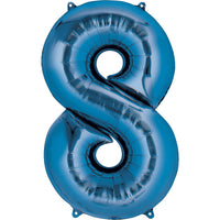 Giant Blue Number 8 Balloon