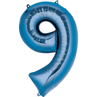 Giant Blue Number 9 Balloon