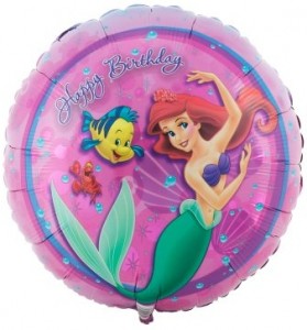 The Little Mermaid Happy Birthday Balloon Ariel
