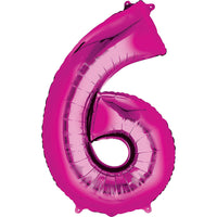Giant Hot Pink Number 6 Balloon