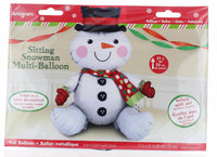 Sitting Snowman Air-Fillled Christmas Balloon