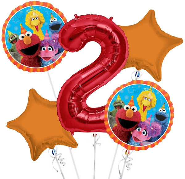 Sesame Street Elmo 2nd Birthday Balloon Bouquet