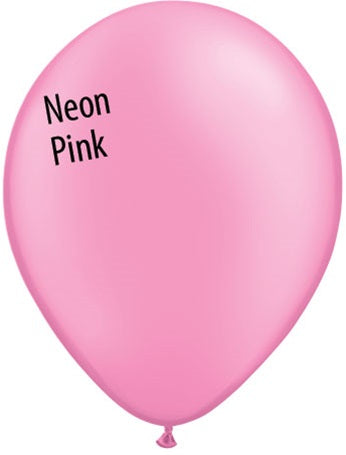 11in Neon Pink Latex Balloons