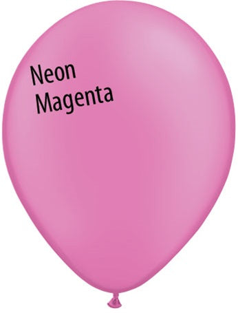 11in Neon Magenta Latex Balloons
