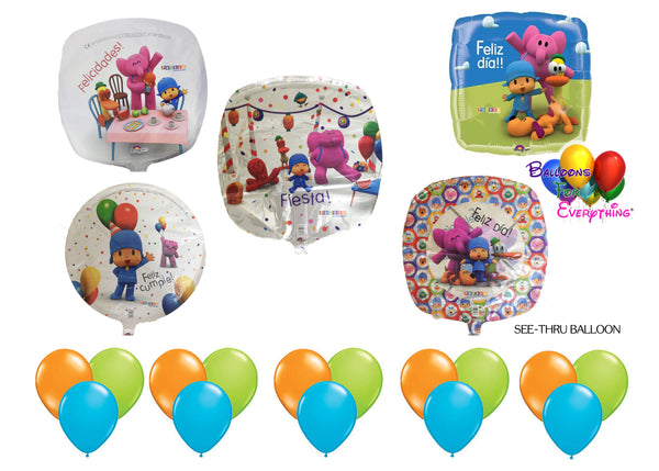 Pocoyo and Friends Birthday Balloons 20pc