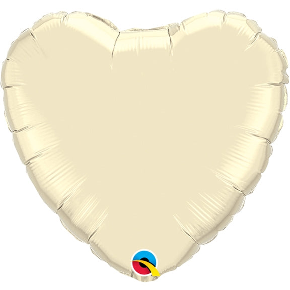 Pearl Ivory Heart Balloon