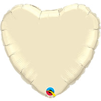 Pearl Ivory Heart Balloon