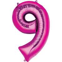 Giant Hot Pink Number 9 Balloon
