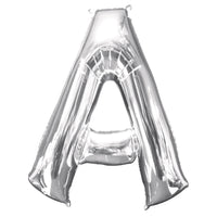 Giant Silver Letter A Balloon