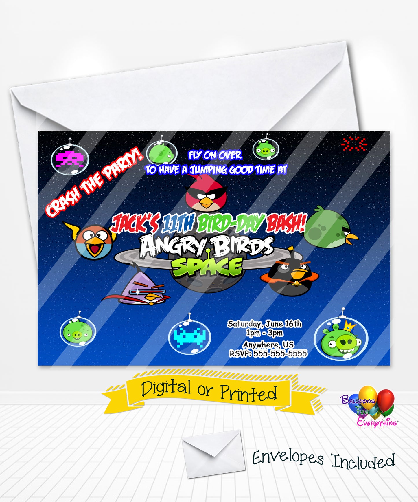 Angry Birds Birthday Invitations