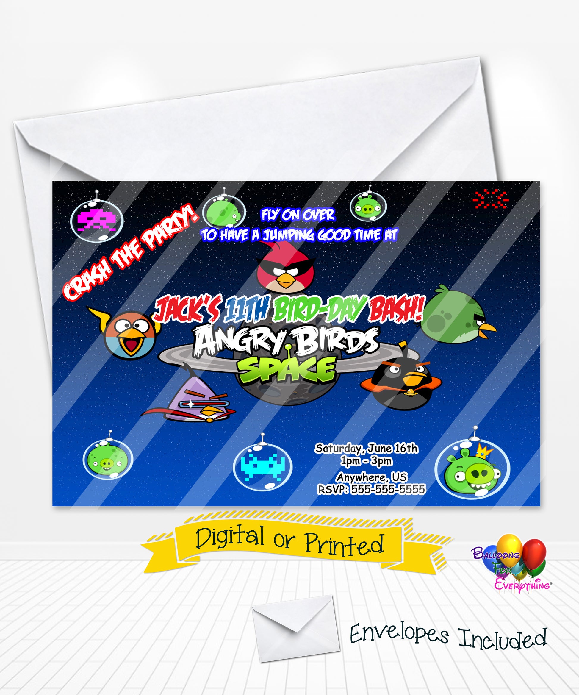 Angry Birds Birthday Invitations