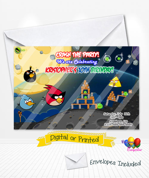 Angry Birds Birthday Invitations