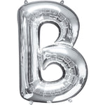Giant Silver Letter B Balloon