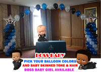 Boss Baby Birthday Party Balloon Columns
