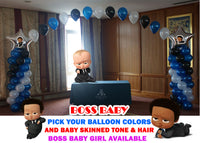 Boss Baby Balloon Columns and Arch