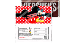 Mickey Mouse Baby Shower Candy Bar Wrapper