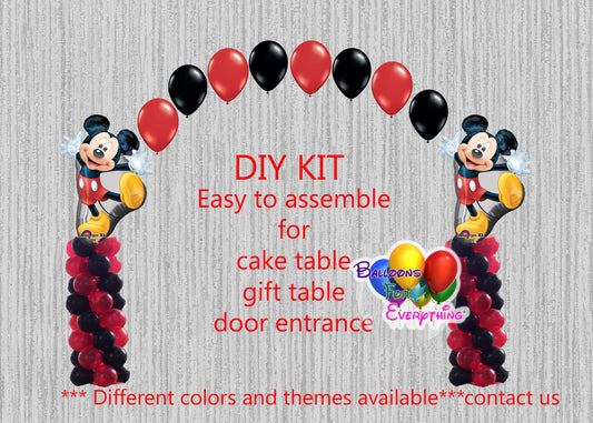 Disney Mickey Birthday Balloon Decorations Arch Columns 