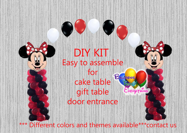 Red Minnie Mouse Birthday Balloon Decorations 