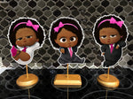 African American Boss Baby Girl 1st Birthday Centerpieces