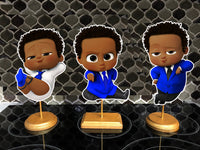 African American Boss Baby Party Centerpieces