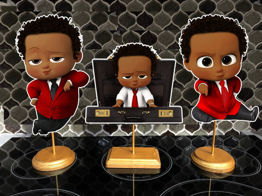 Red Boss Baby African American Centerpieces 