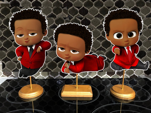 Afro American Boss Baby Dark Skinned Centerpieces