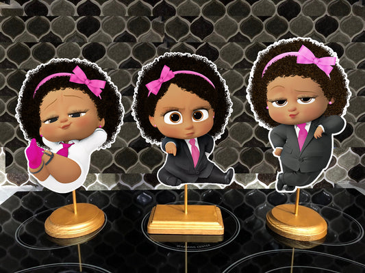 Boss Baby Girl Light Skinned Centerpieces 
