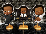 African American Boss Baby Dark Skinned Birthday Centerpieces