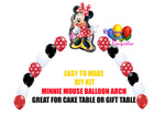 Red Minnie Mouse Birthday Balloon Arch