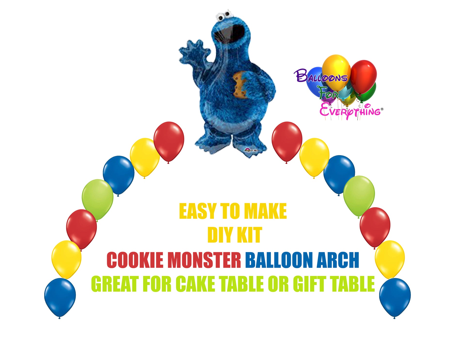 Cookie Monster Balloon Arch