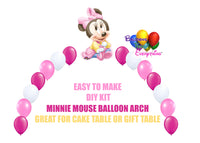 Baby Minnie Baby Shower Balloon Arch