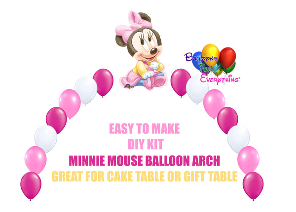 Baby Minnie Baby Shower Balloon Arch