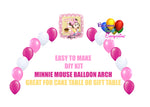 Baby Minnie 1st Birthday Balloon Arch