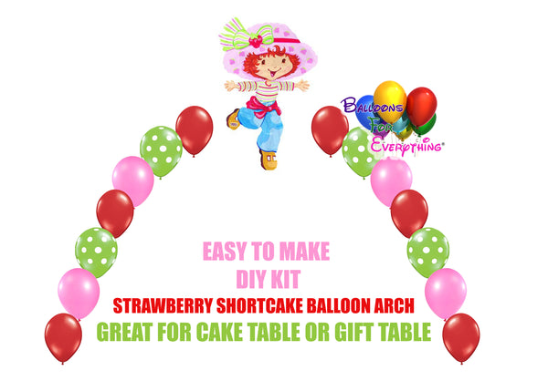Classic Strawberry Shortcake Balloon Arch DIY Kit