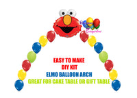 Elmo Birthday Balloon Arch, Sesame Street Cake Table, Gift Table, DIY KIT Party Supplies
