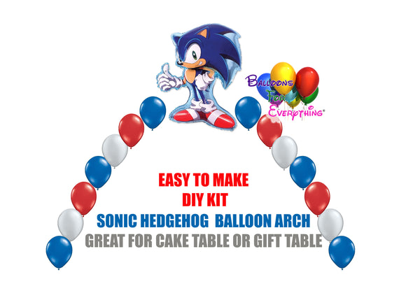 Sonic the Hedgehog Balloon Arch Party Decorations, Cake Table Gift Table, DIY KIT Party Supplies