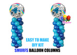 Smurfs Birthday Balloon Columns
