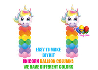 Unicorn Birthday Balloon Columns