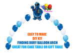 Cookie Monster Birthday Balloons Arch, Sesame Street Cake Table, Gift Table, DIY KIT Party Supplies