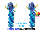 Finding Dory Birthday Balloons Columns, Cake Table, Gift Table, DIY KIT Party