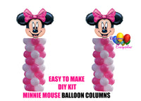 Pink Minnie Mouse Birthday Balloon Columns, Cake Table, Gift Table, DIY KIT Party Supplies